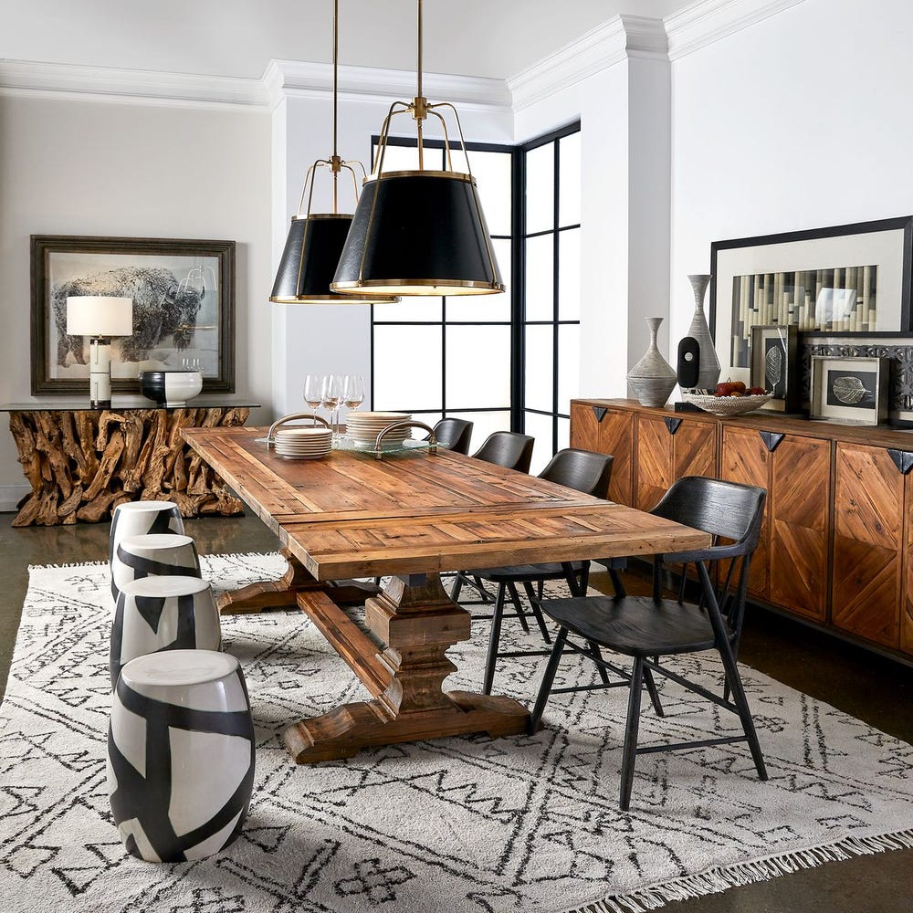 Baldrick Extension Dining Table - Warm Honey