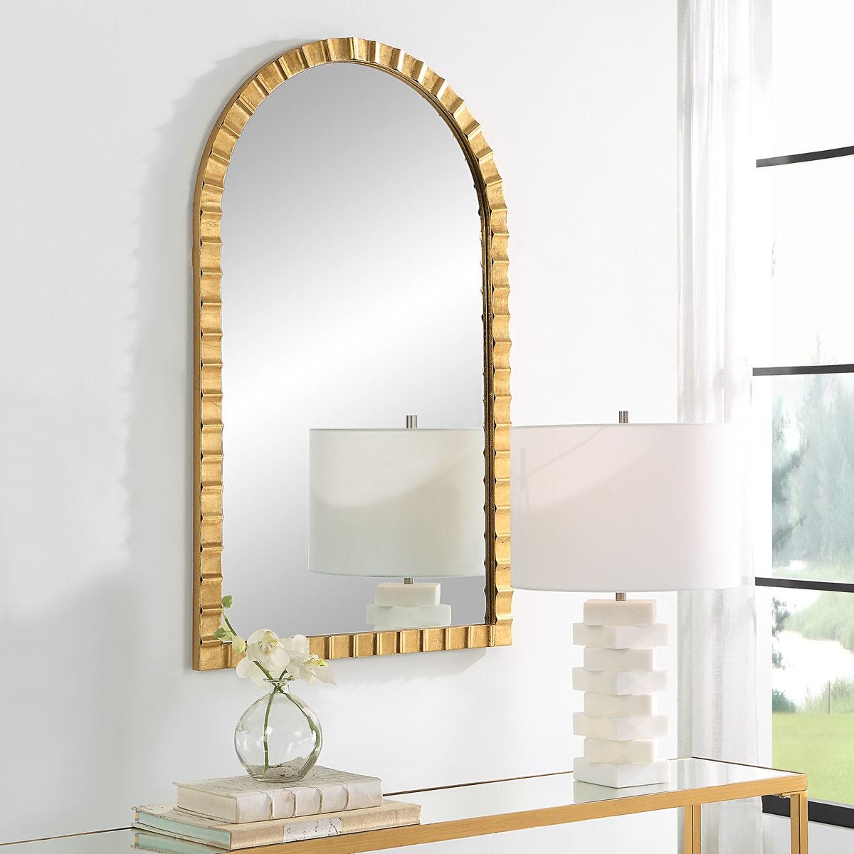 Dandridge Arch Mirror, Gold