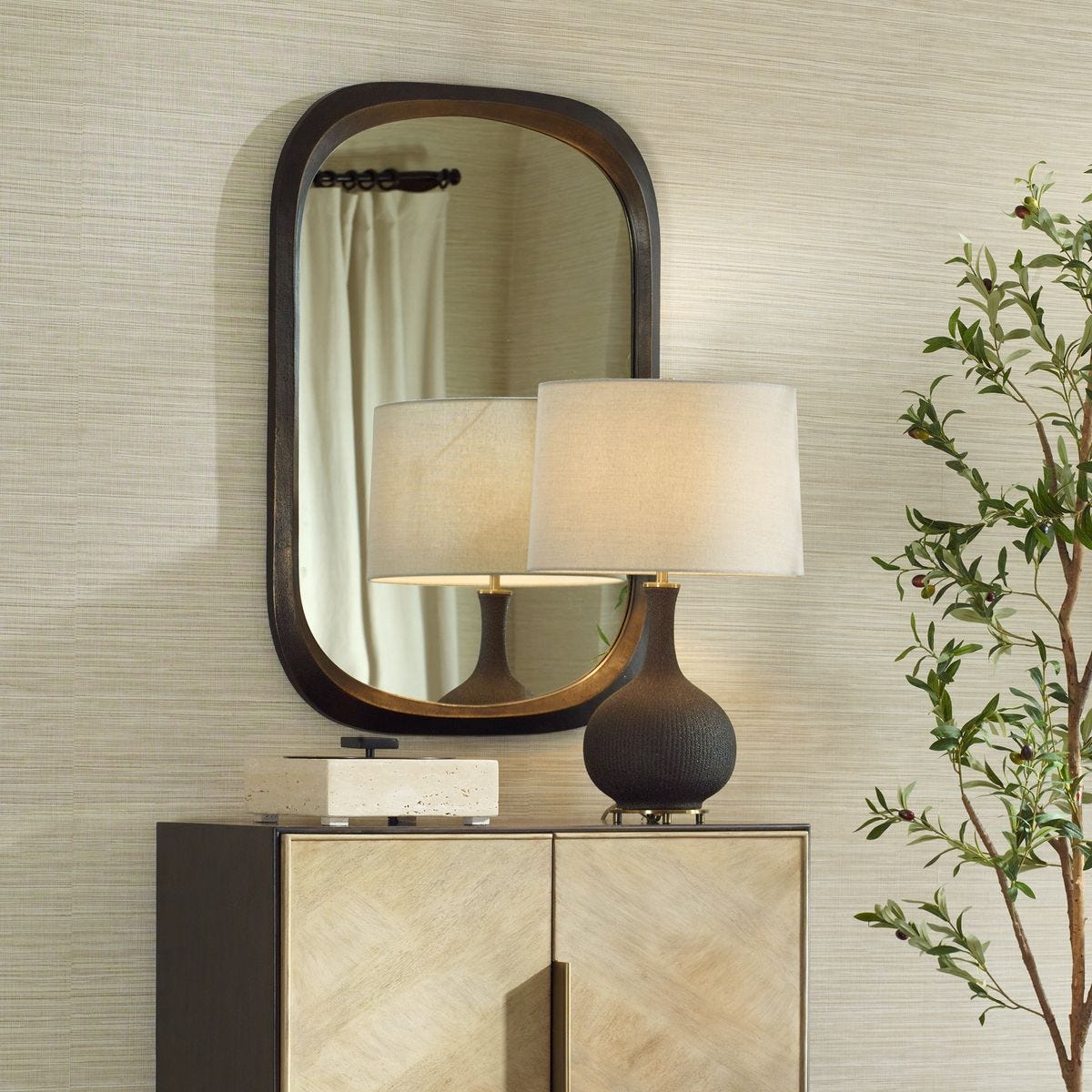 Malone Mirror, Bronze