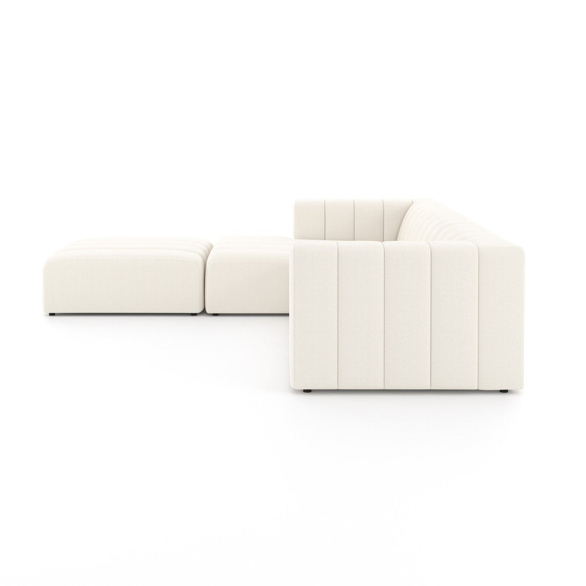 Langham Channeled 3pc Laf Sectional W/ Ottoman