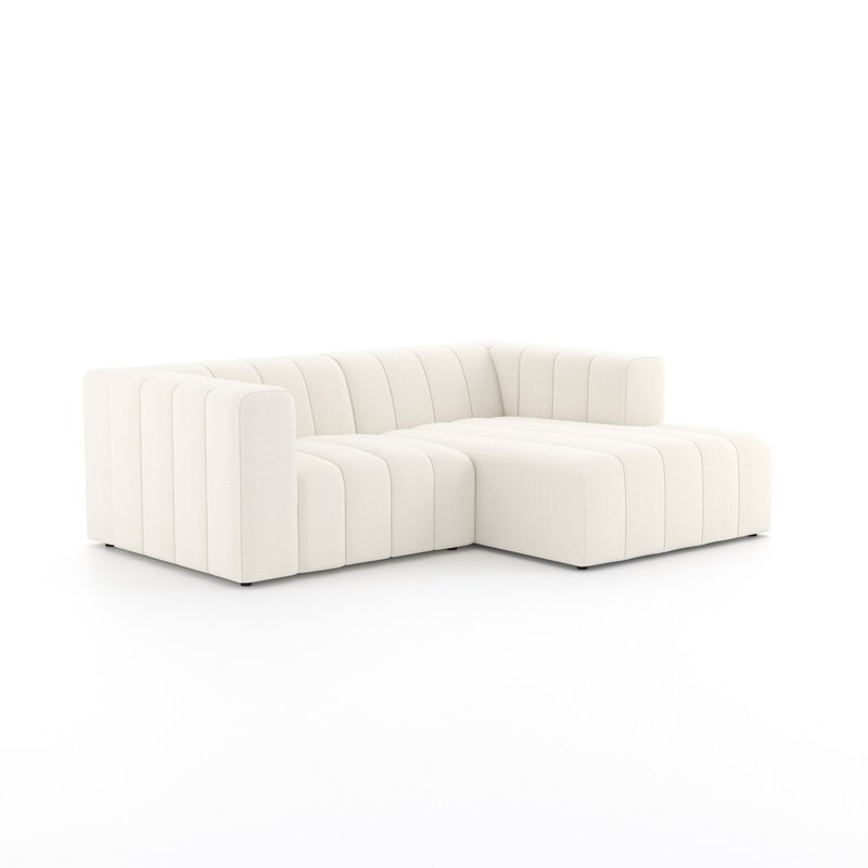 Langham Channeled 2pc Sectional Raf Chaise