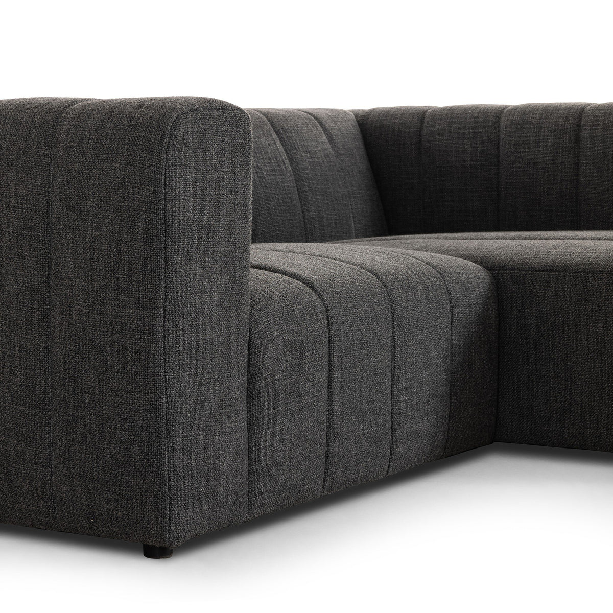 Langham Channeled 2pc Sectional Raf Chaise