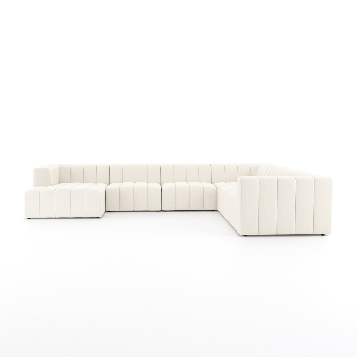 Langham Channeled 6pc Laf Chaise Sectional