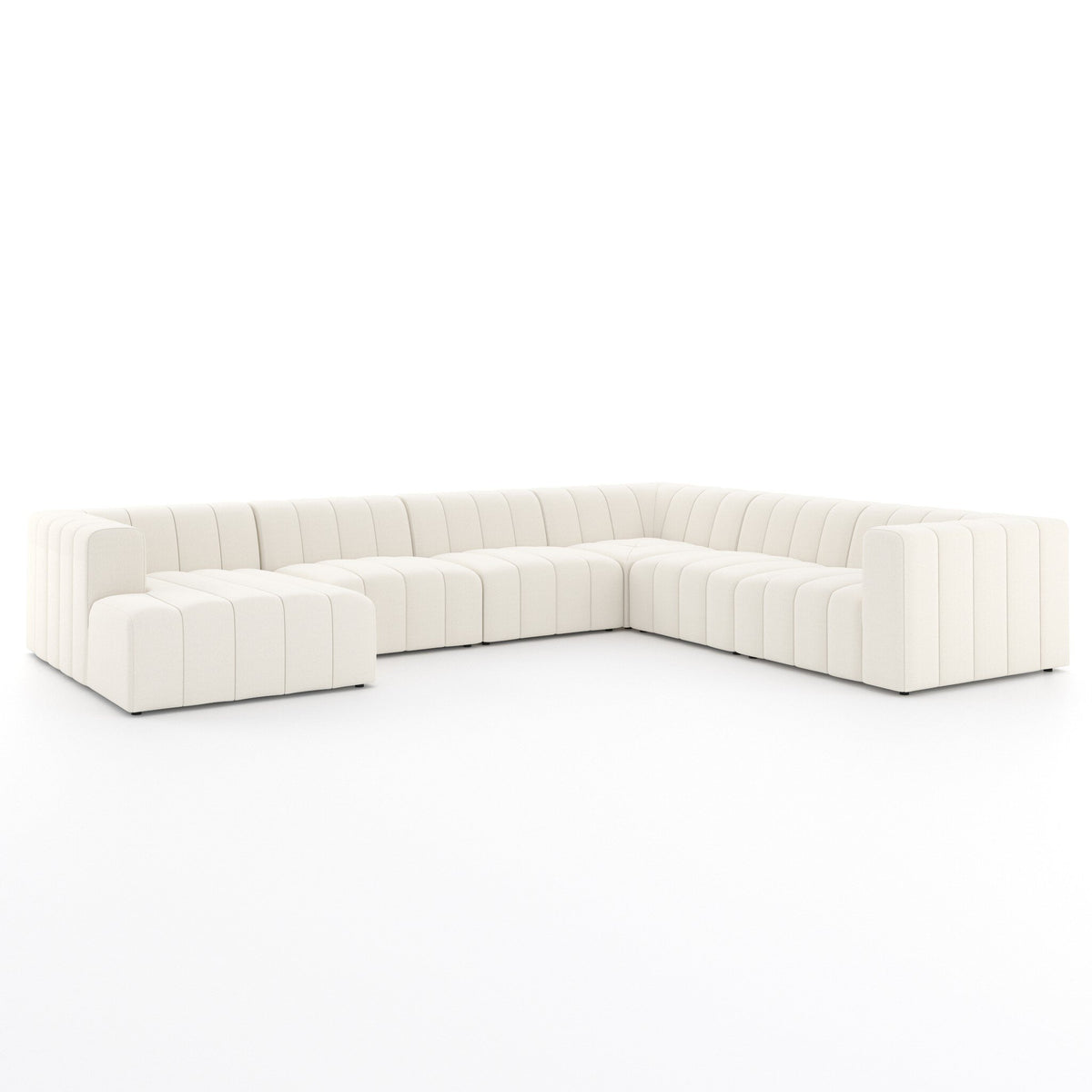 Langham Channeled 6pc Laf Chaise Sectional