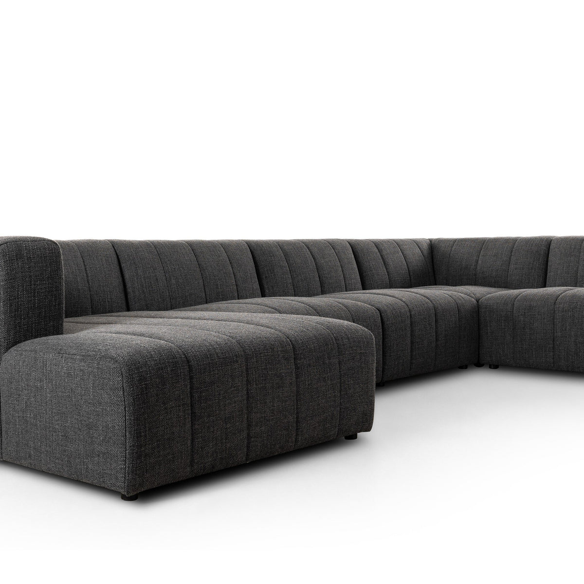 Langham Channeled 6pc Laf Chaise Sectional