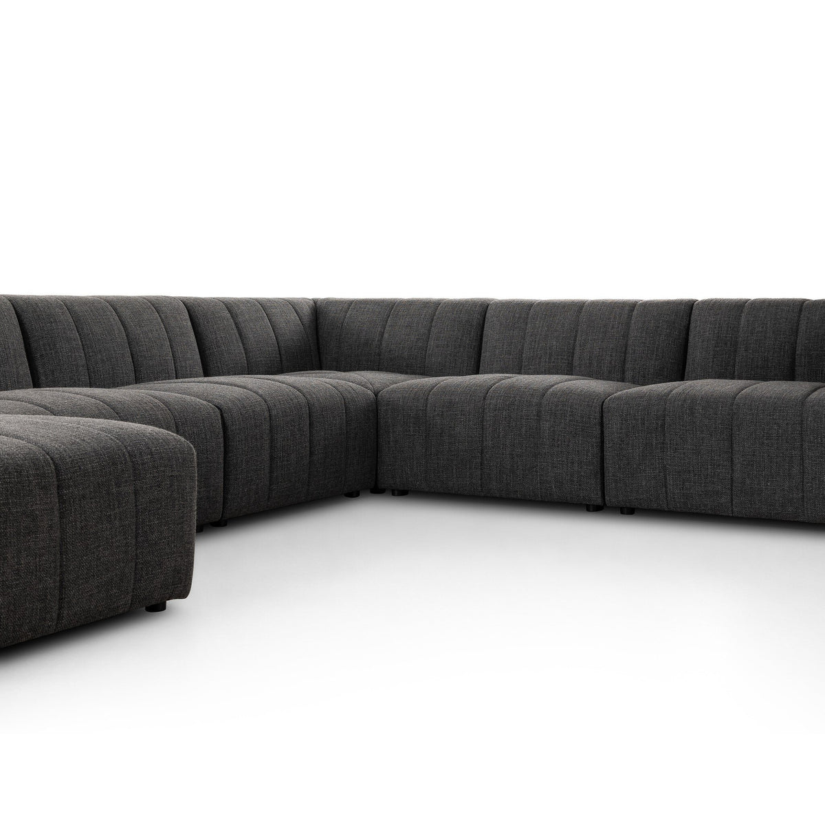 Langham Channeled 6pc Laf Chaise Sectional
