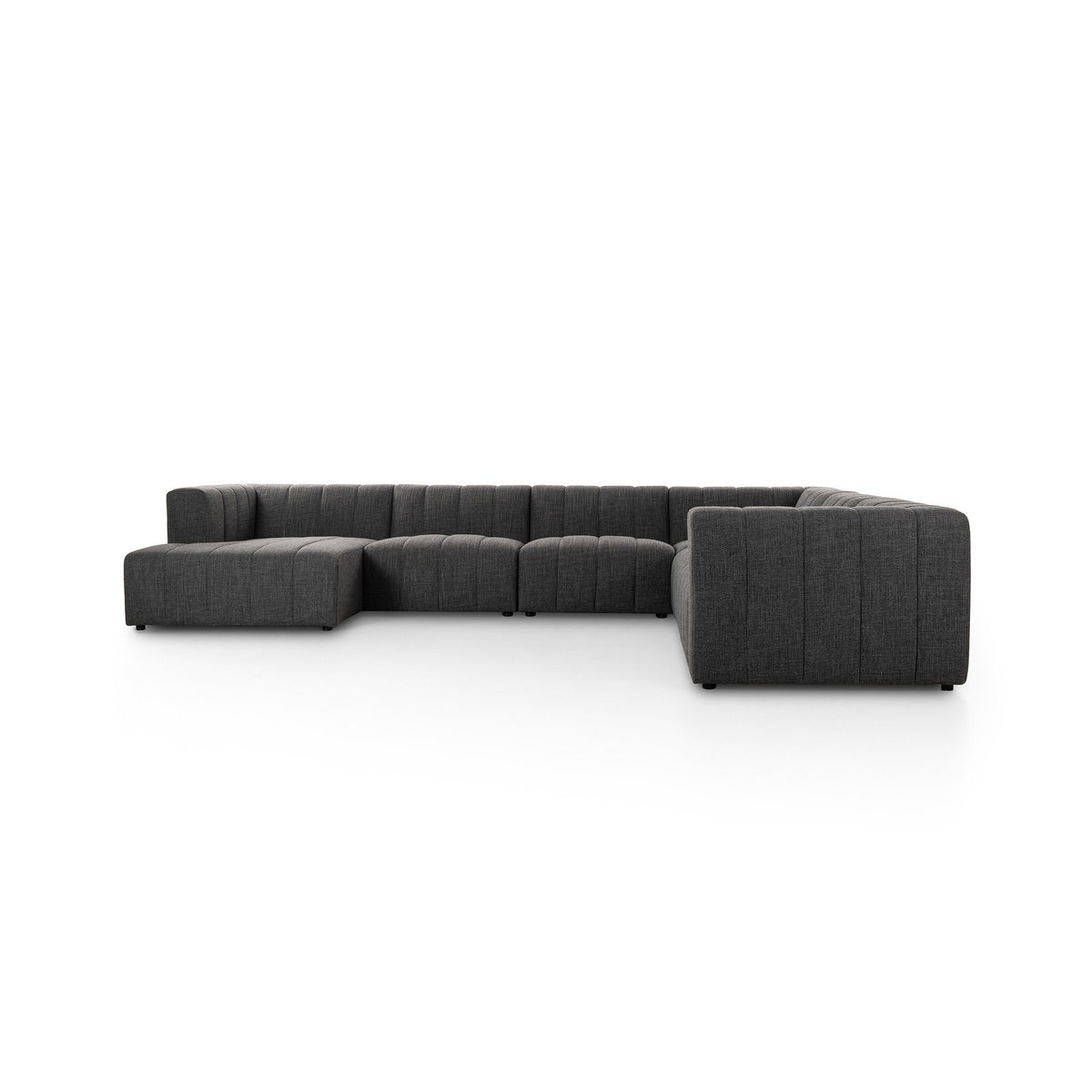 Langham Channeled 6pc Laf Chaise Sectional