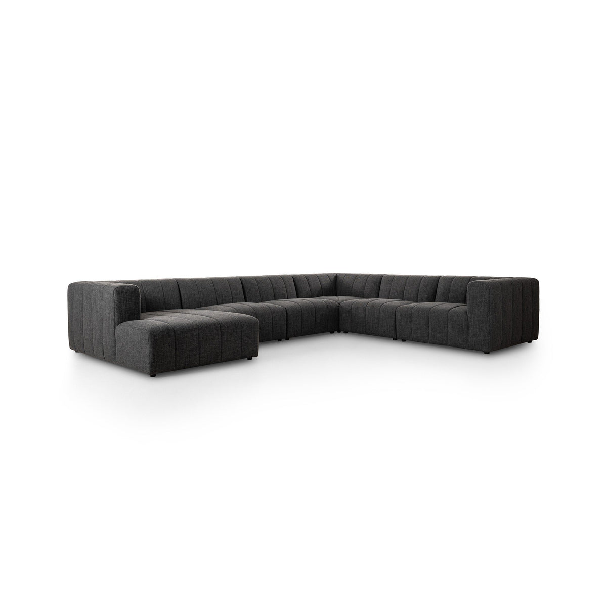 Langham Channeled 6pc Laf Chaise Sectional