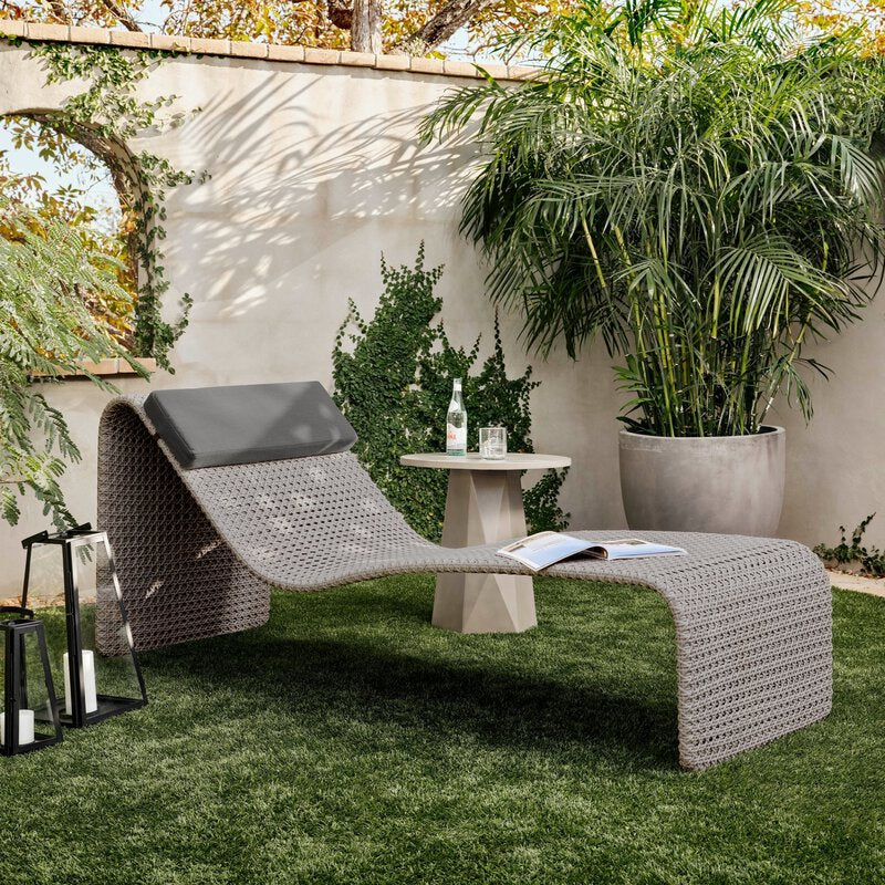 Paige Outdoor Woven Chaise Lounge
