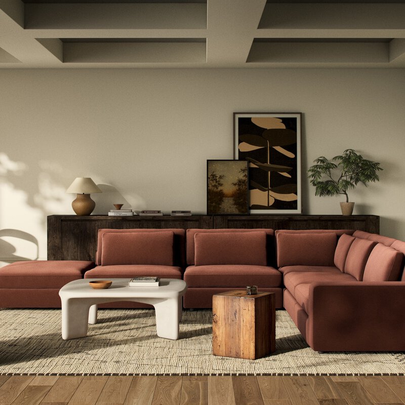 Bloor 5pc Sectional Raf W/ Ottoman