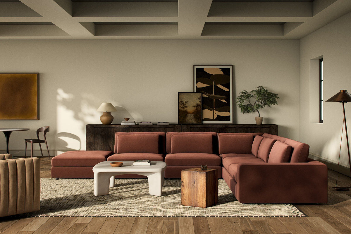 Bloor 5pc Sectional Raf W/ Ottoman