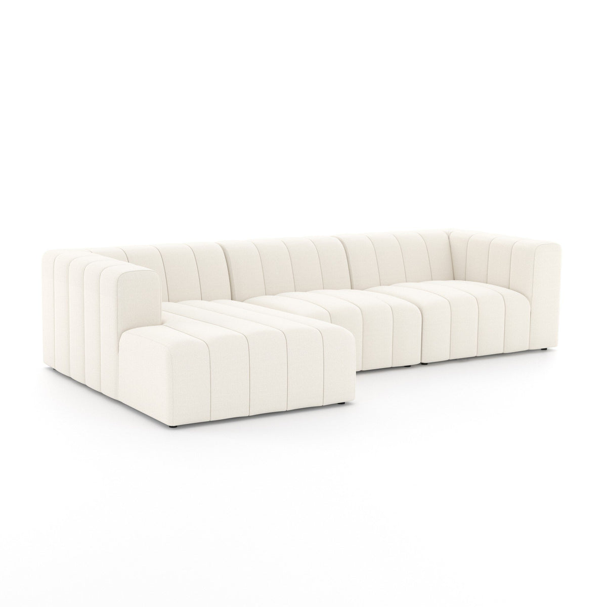 Langham Channeled 3pc Sectional-Laf Chaise