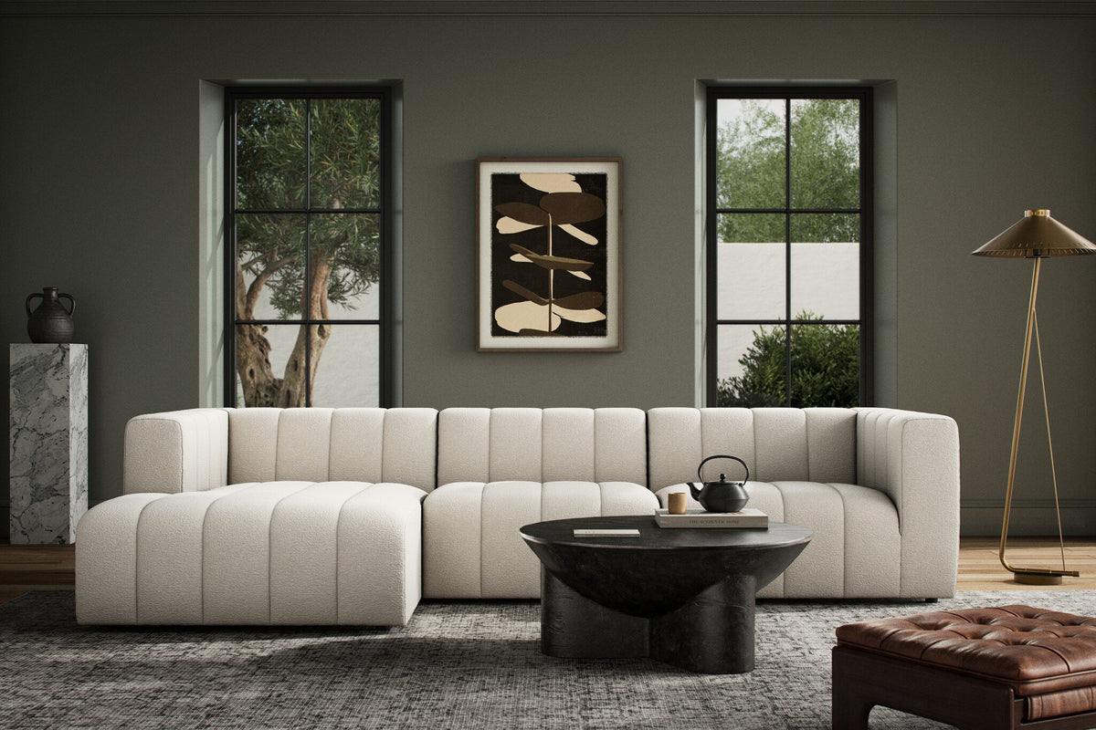 Langham Channeled 3pc Sectional-Laf Chaise