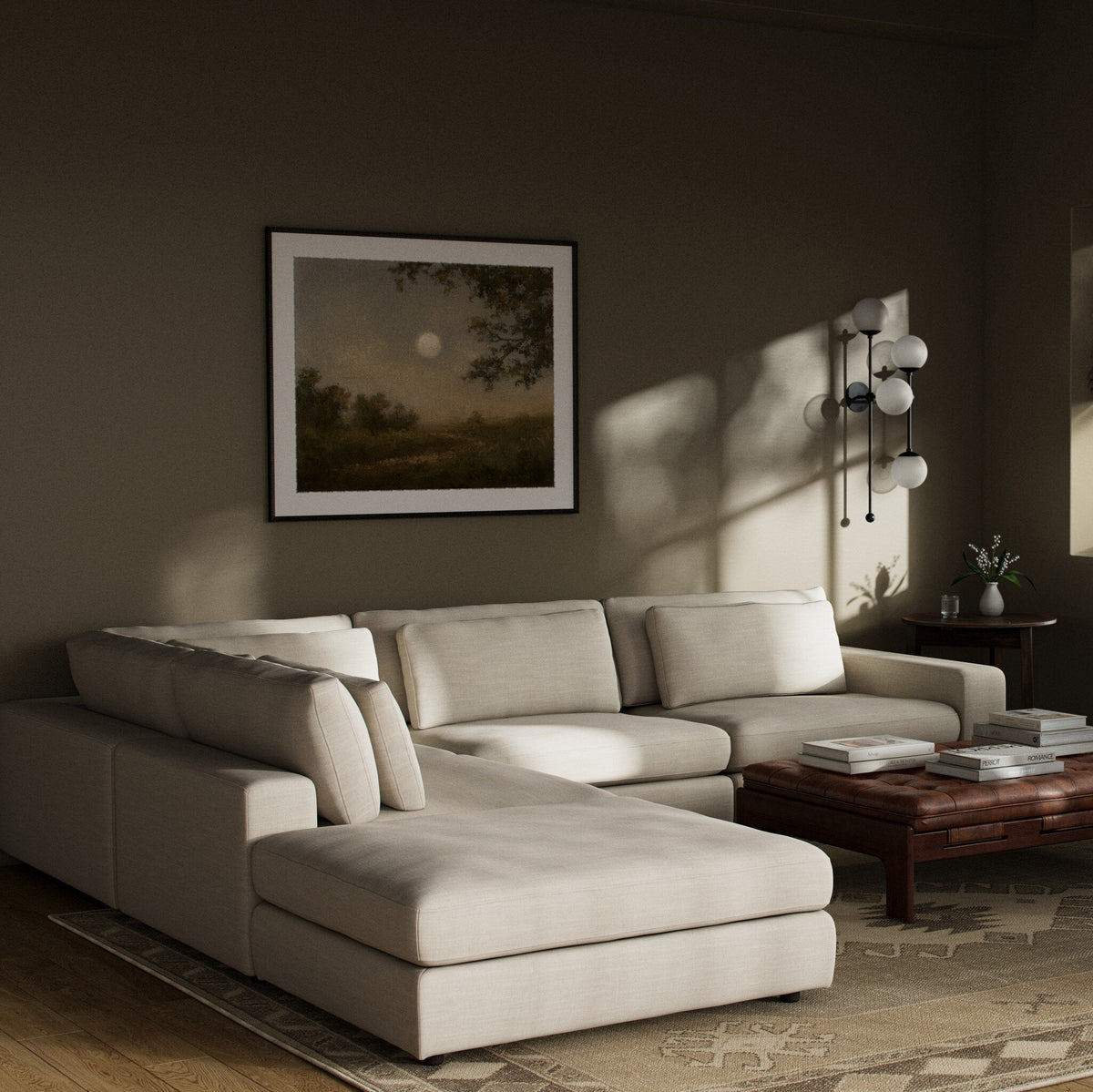 Bloor 4pc Raf Sectional W/ Ottoman