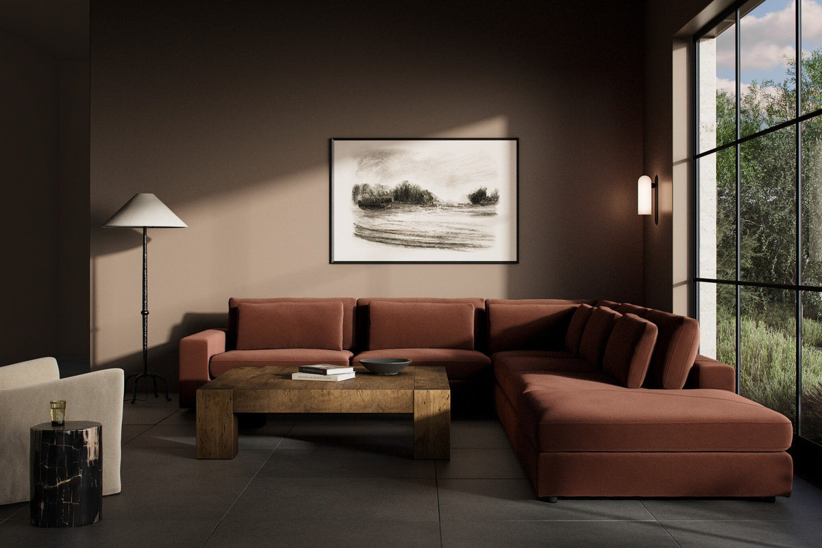Bloor 5pc Sectional Laf W/ Ottoman