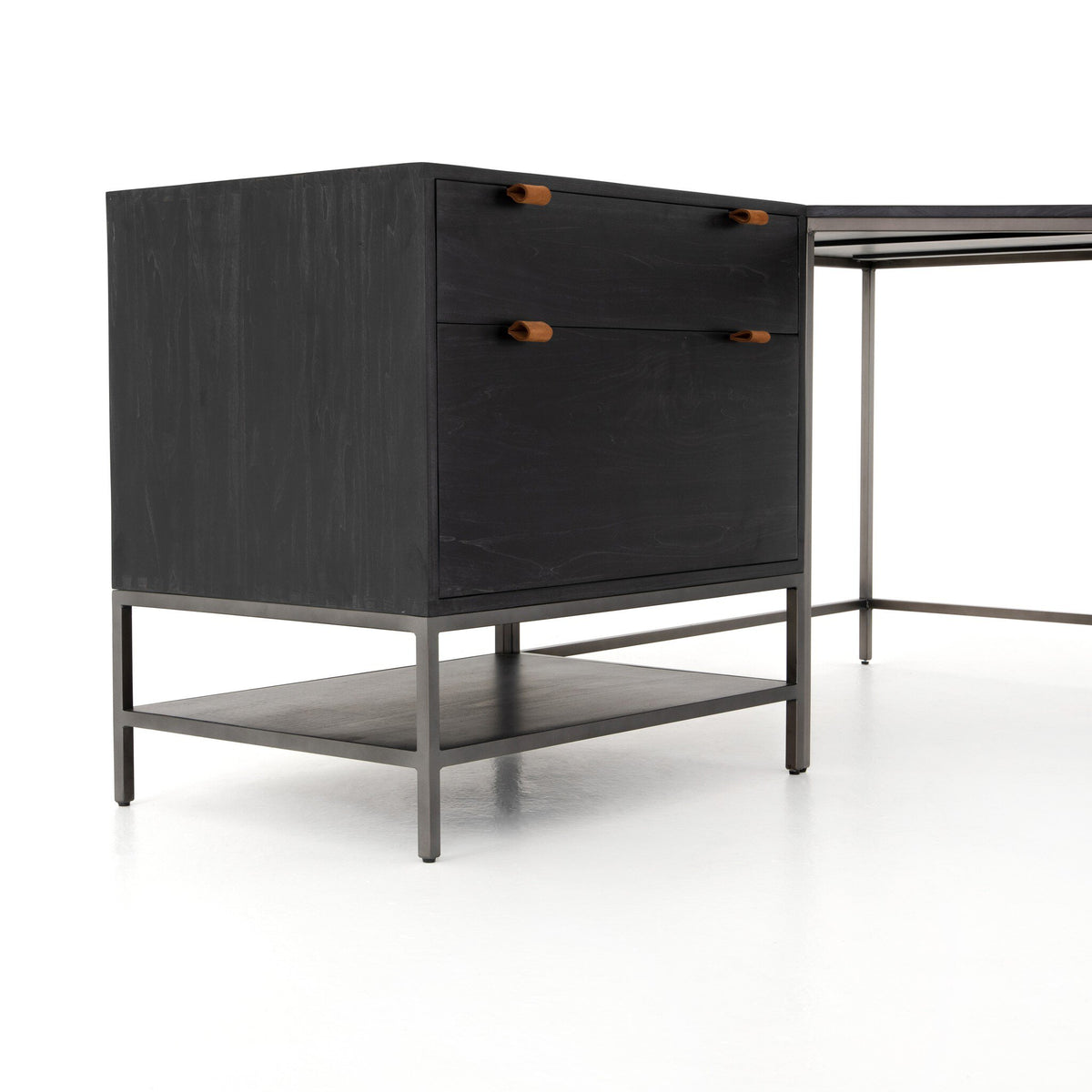 Trey Desk System With Filing Cabinet