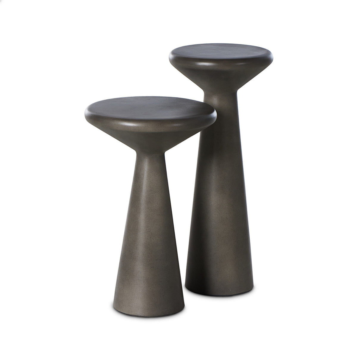 Ravine Concrete Accent Tables-Set Of 2