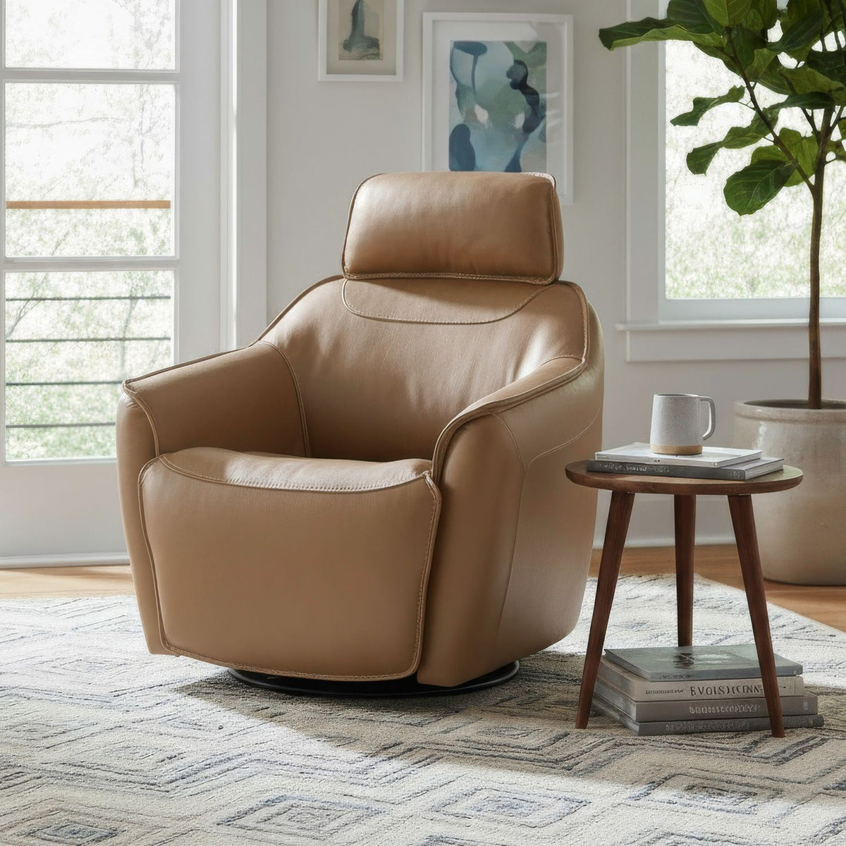12BU-11P - Swivel Accent Chair w/ Power Foot & Tilt - Liberty Furniture