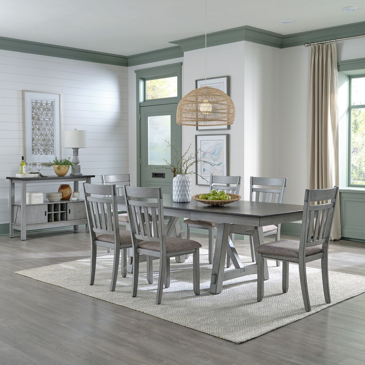 131-CD-7TRS - 7 Piece Trestle Table Set - Liberty Furniture