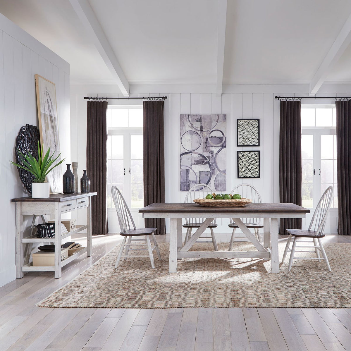 139WH-CD-5TRS - 5 Piece Trestle Table Set - Liberty Furniture