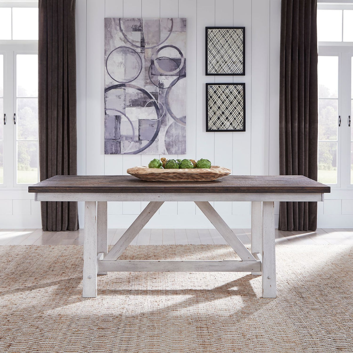 139WH-T4078 - Fixed Top Trestle Table - Liberty Furniture