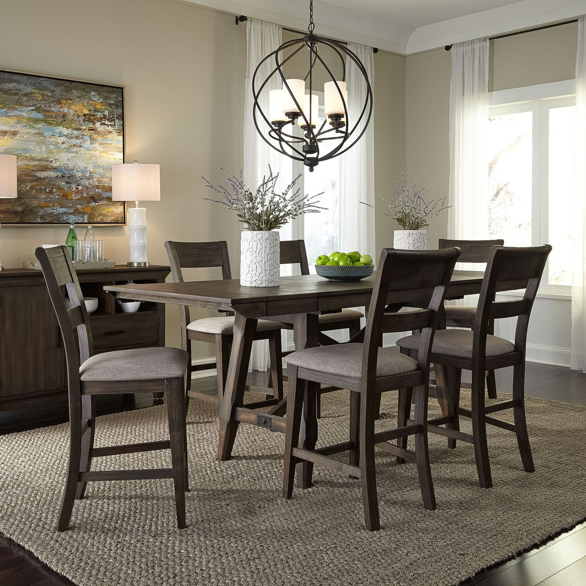 152-B250124 - Splat Back Counter Chair (RTA) - Liberty Furniture