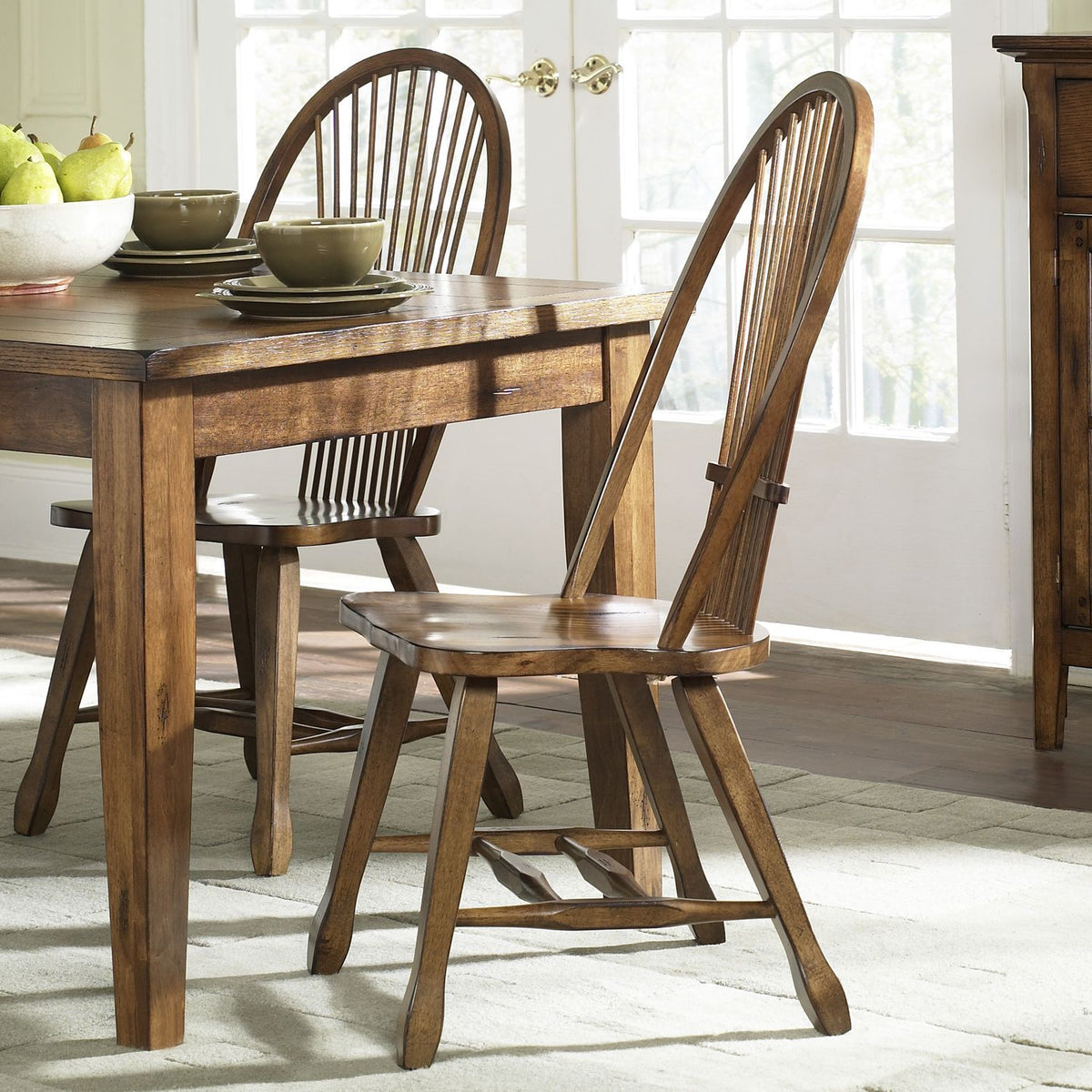 17-C1032 - Sheaf Back Side Chair - Oak - Liberty Furniture