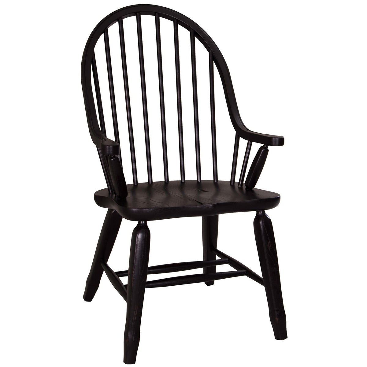 17-C4051 - Bow Back Arm Chair - Black - Liberty Furniture