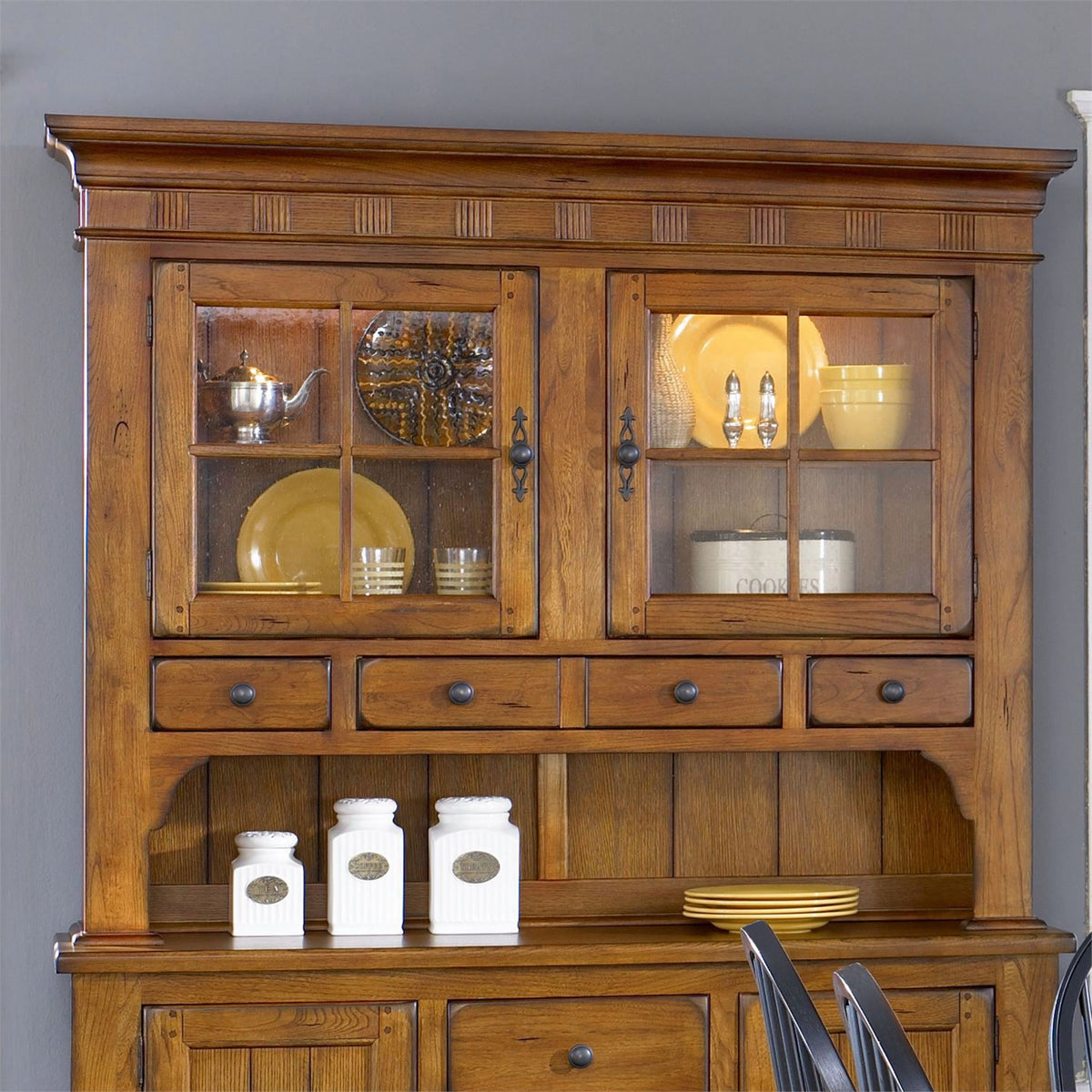 17-CH6285 - Hutch - Oak - Liberty Furniture