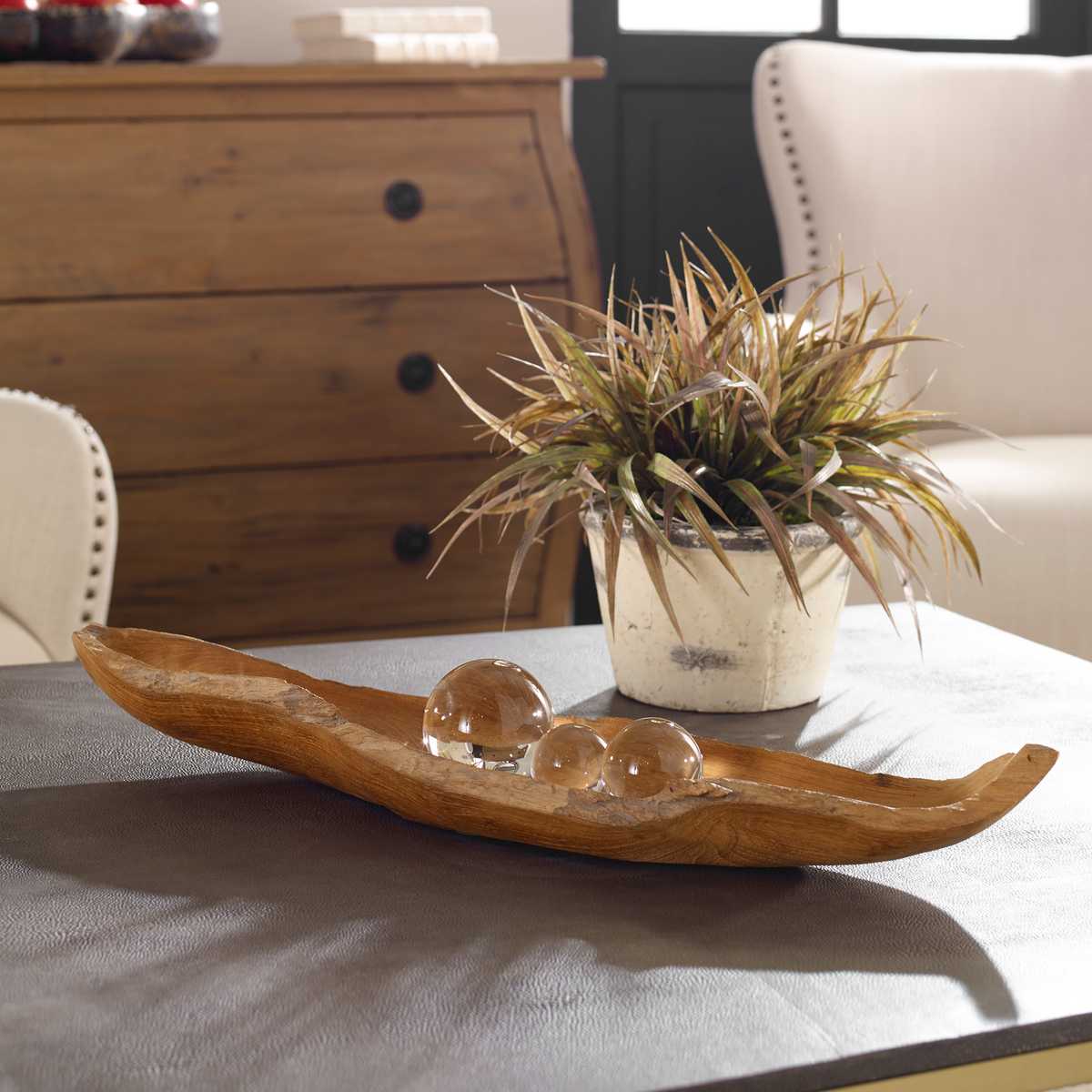 Teak Leaf Indoor-Outdoor Bowl