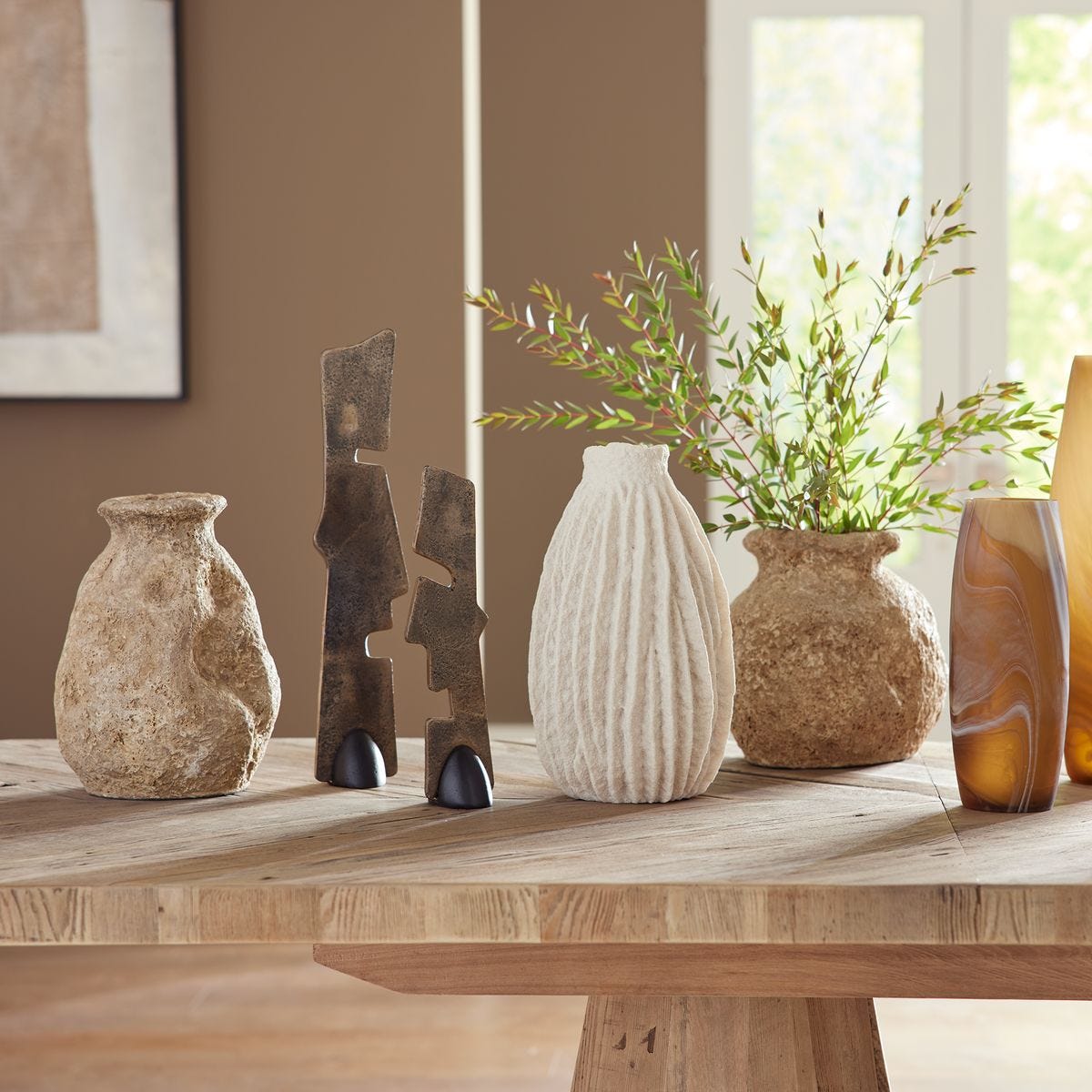 Ancient Echos Indoor-Outdoor Vases, S/2