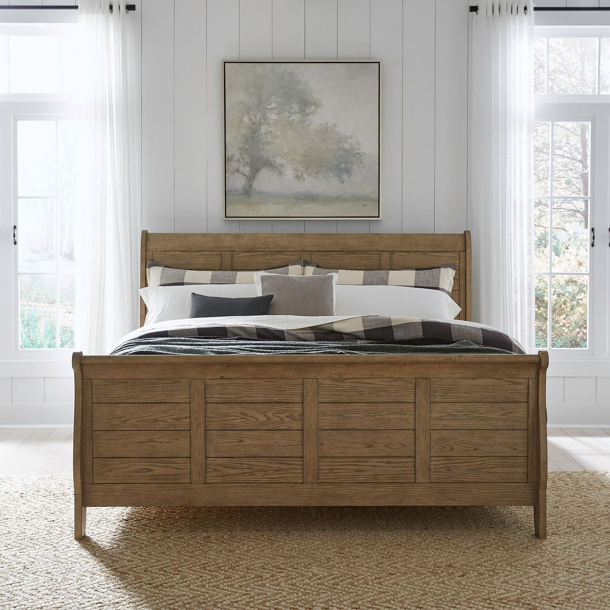 175S-BR22HF - King Sleigh HB & FB (RTA) - Liberty Furniture