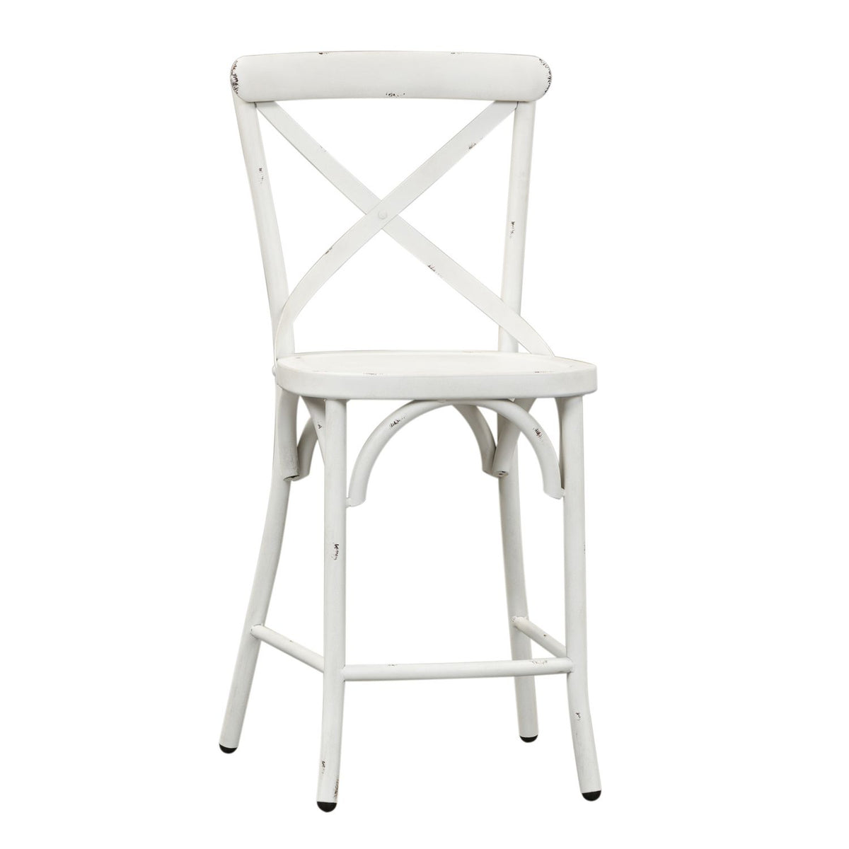 179-B300524-AW - X Back Counter Chair - Antique White - Liberty Furniture