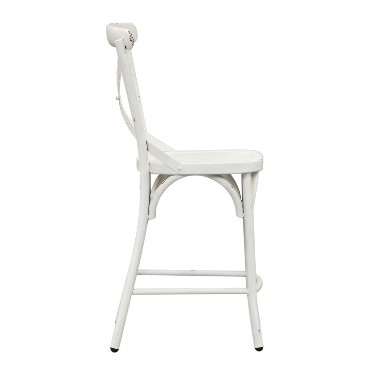 179-B300524-AW - X Back Counter Chair - Antique White - Liberty Furniture