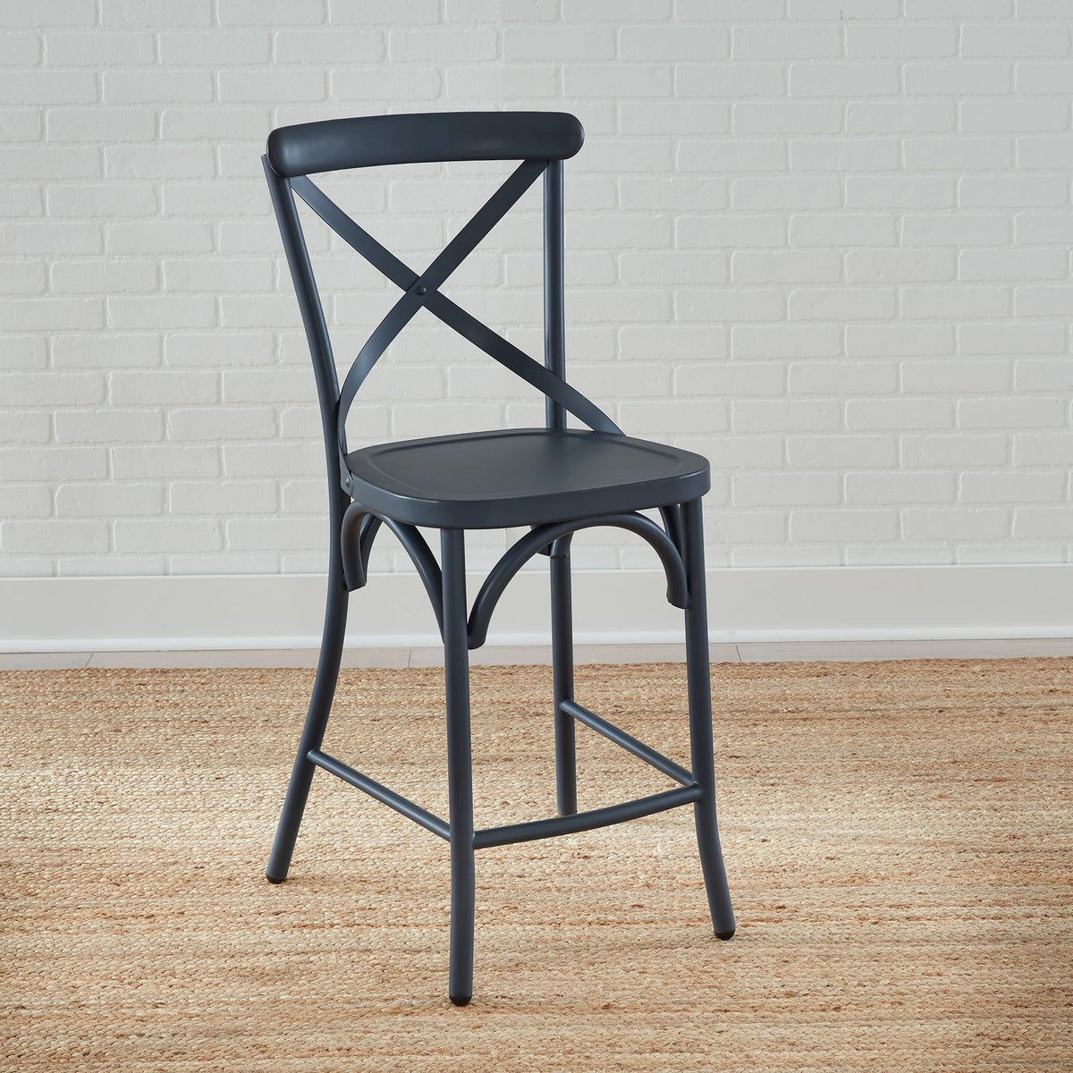 179-B300524-N - X Back Counter Chair- Navy - Liberty Furniture