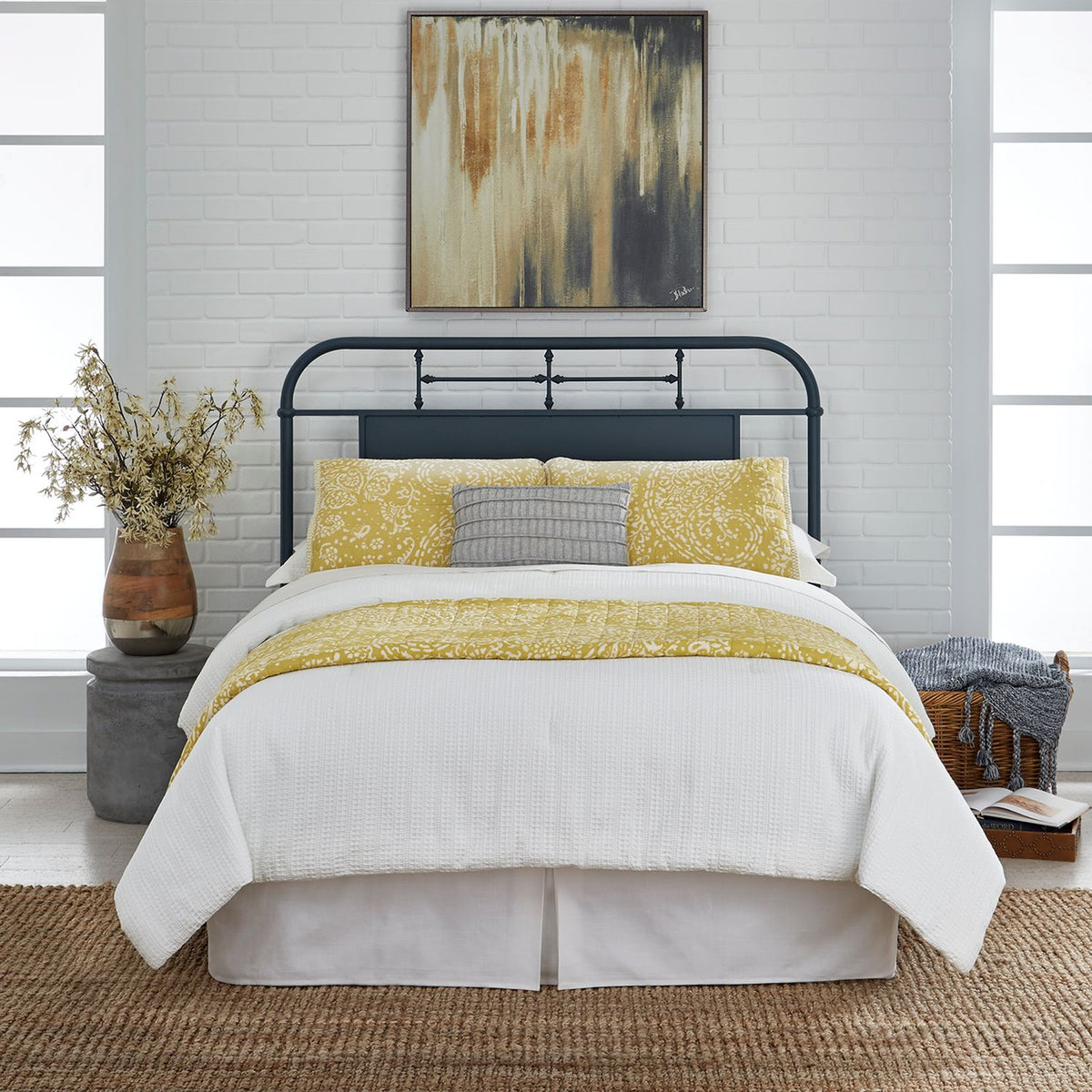 179-BR15H-N - King Metal Headboard - Navy - Liberty Furniture