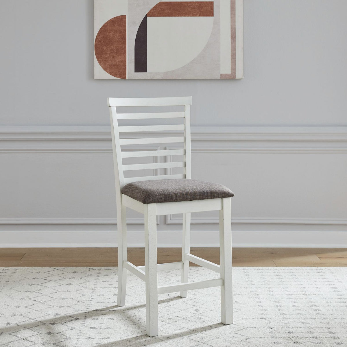 182-B200124 - Uph Ladder Back Counter Chair (RTA) - Liberty Furniture