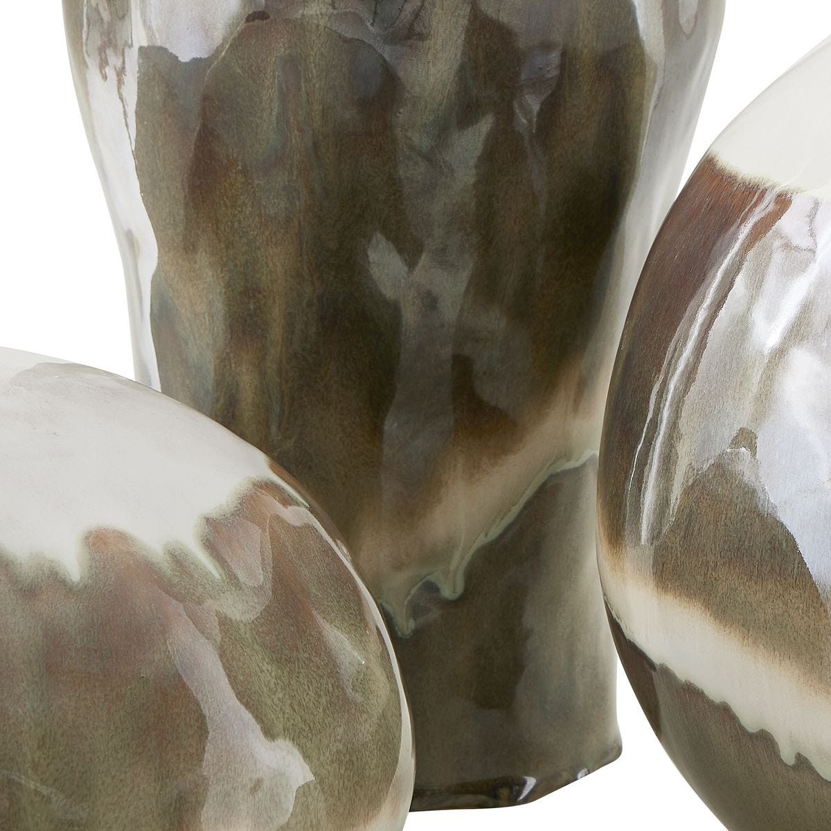 Earthflow Indoor-Outdoor Vases, S/3
