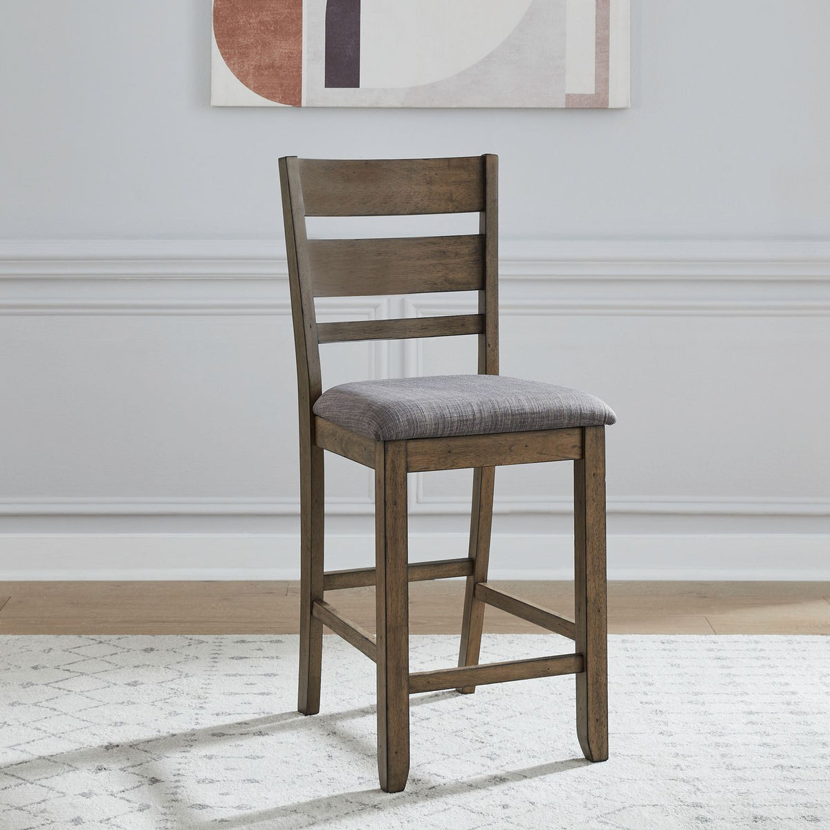 182WT-B150124 - Slat Back Uph Counter Chair (RTA) - Liberty Furniture