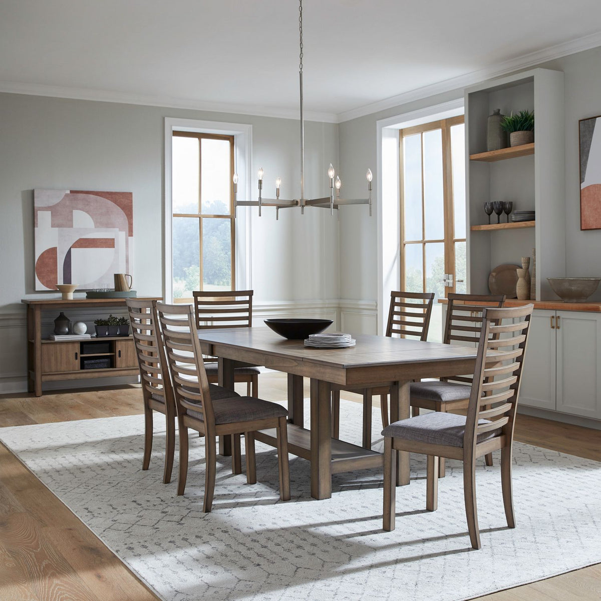 182WT-CD-7TRS - 7 Piece Trestle Table Set - Liberty Furniture