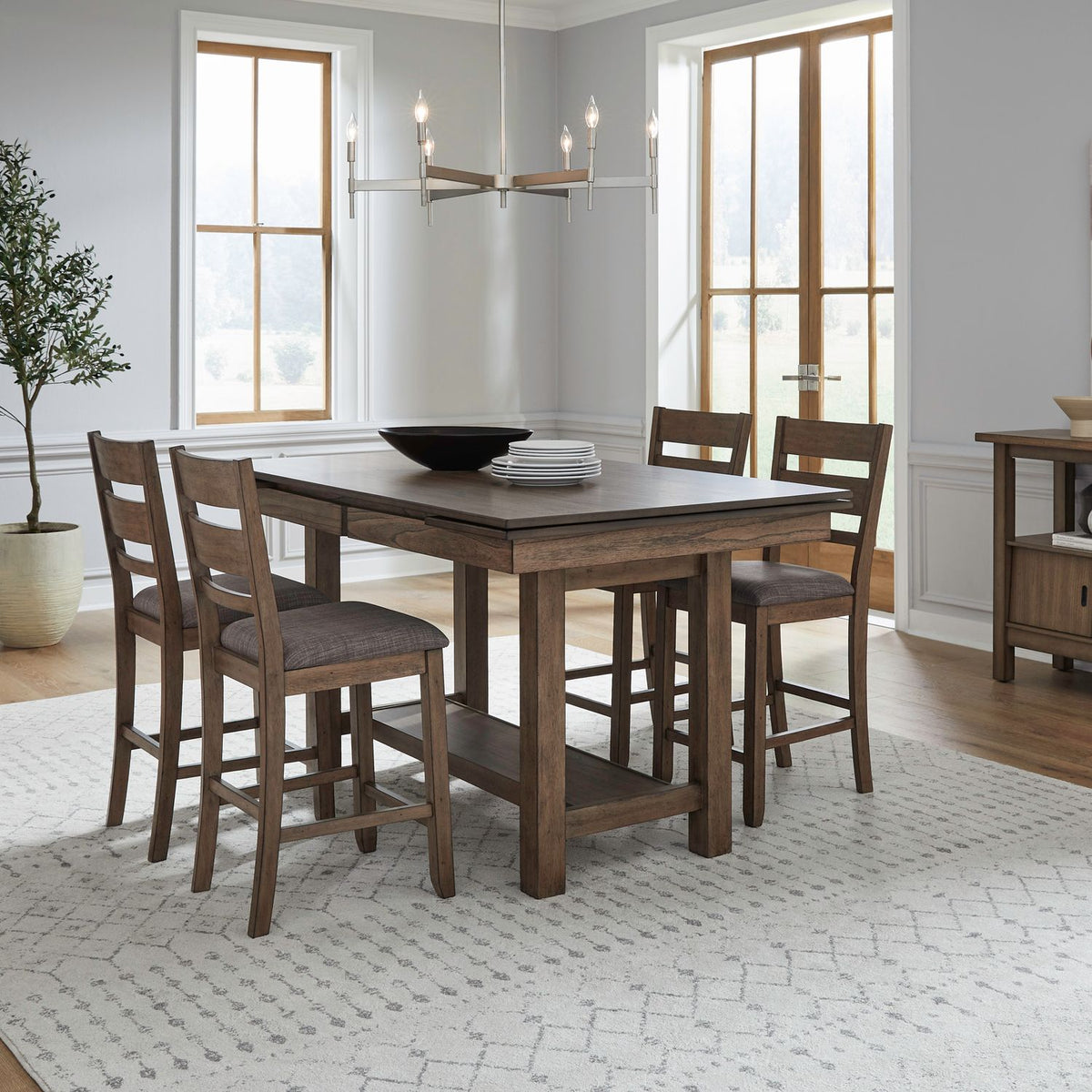 182WT-CD-O5GTRS - Opt 5 Piece Gathering Trestle Table - Liberty Furniture