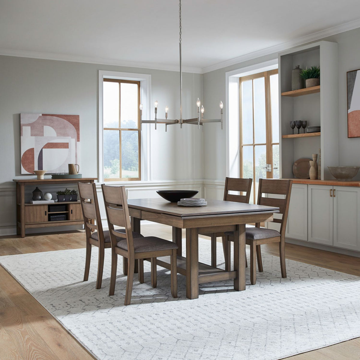 182WT-CD-O5TRS - Optional 5 Piece Trestle Table Set - Liberty Furniture