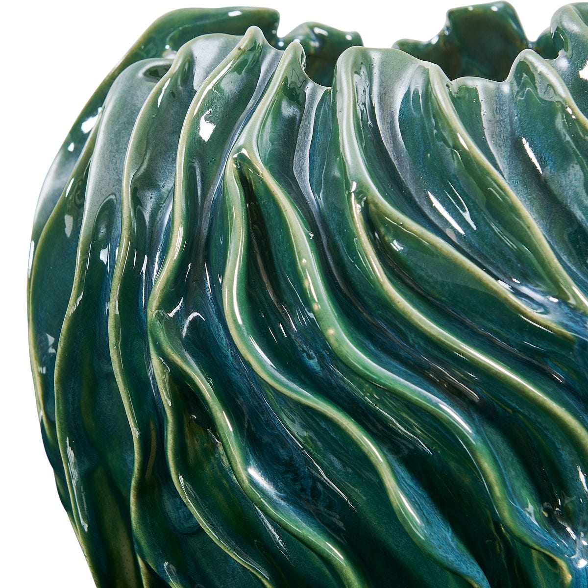 Veridian Ridge Indoor-Outdoor Vases, S/2