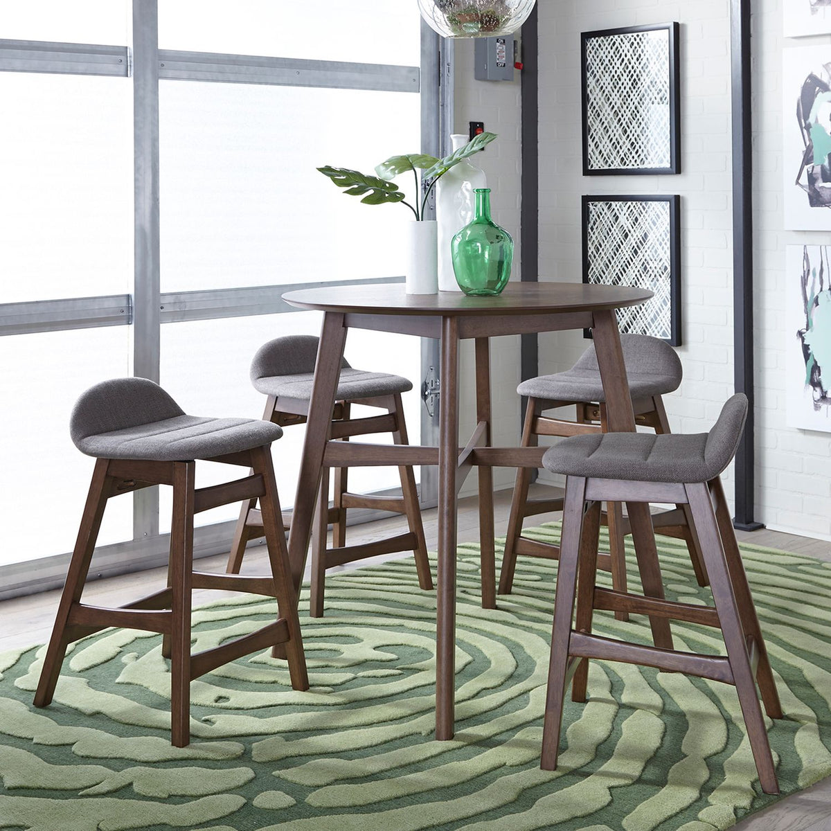 198-B650124-GY - 24 Inch Counter Chair - Grey (RTA) - Liberty Furniture