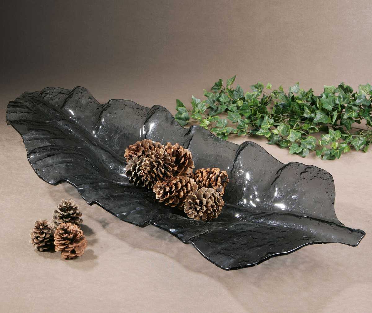 Smoked Leaf Tray