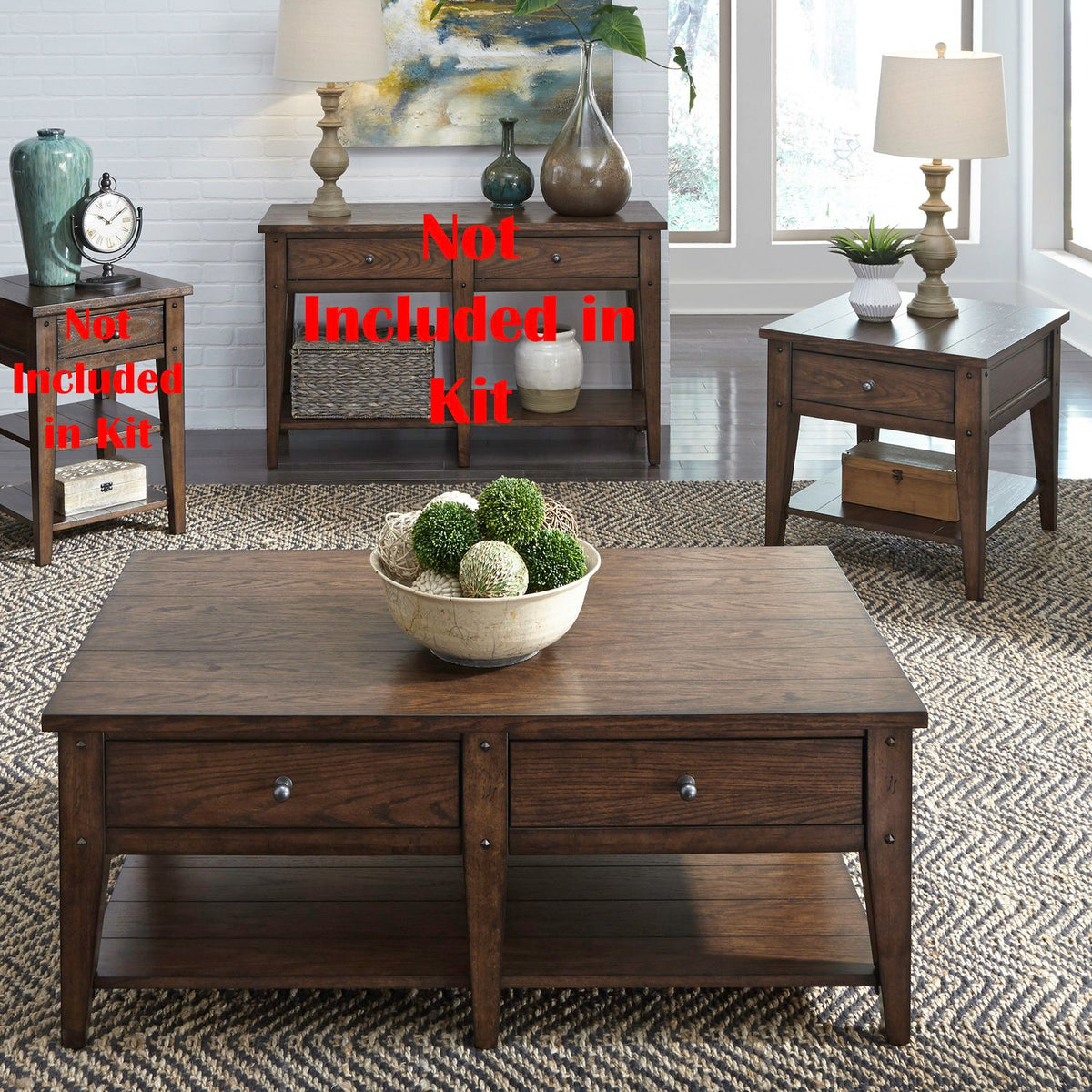 210-OT-3PCS - 3 Piece Set (1-Cocktail 2-End Tables) - Liberty Furniture