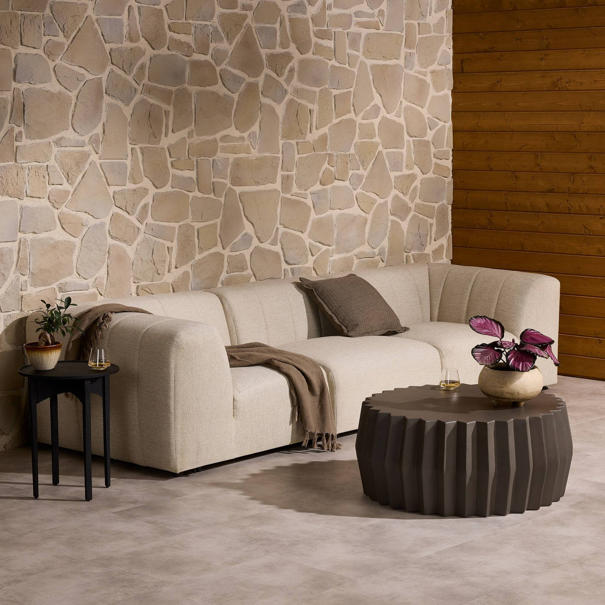 Gwen Outdoor 3 Pc Sectional