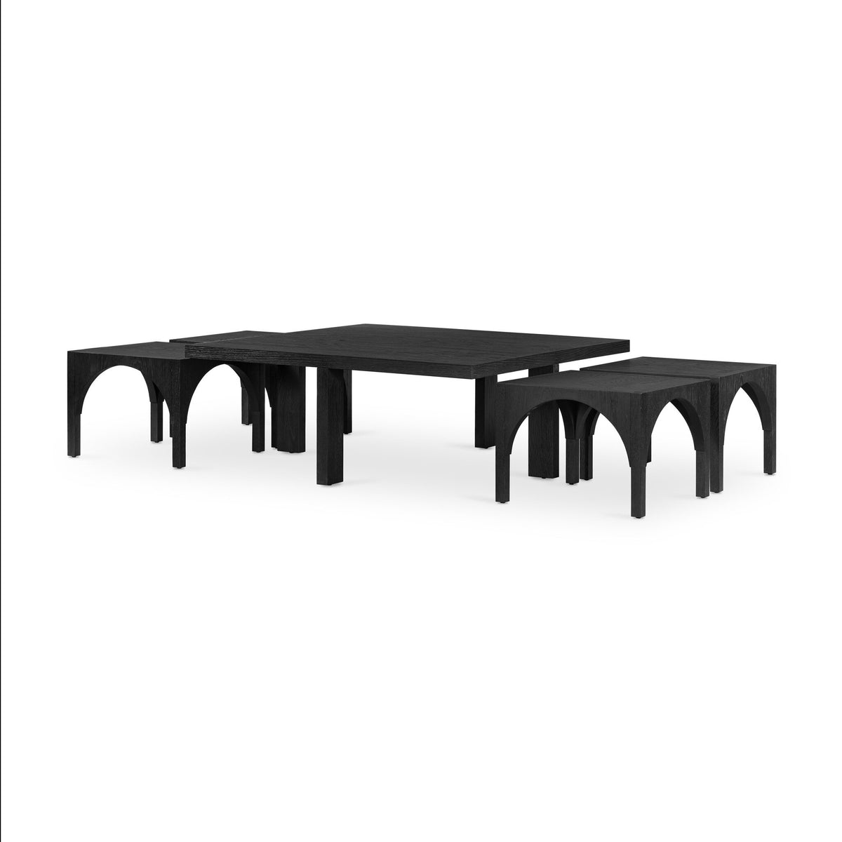 Amara Coffee Table W/Nesting Arch Stools