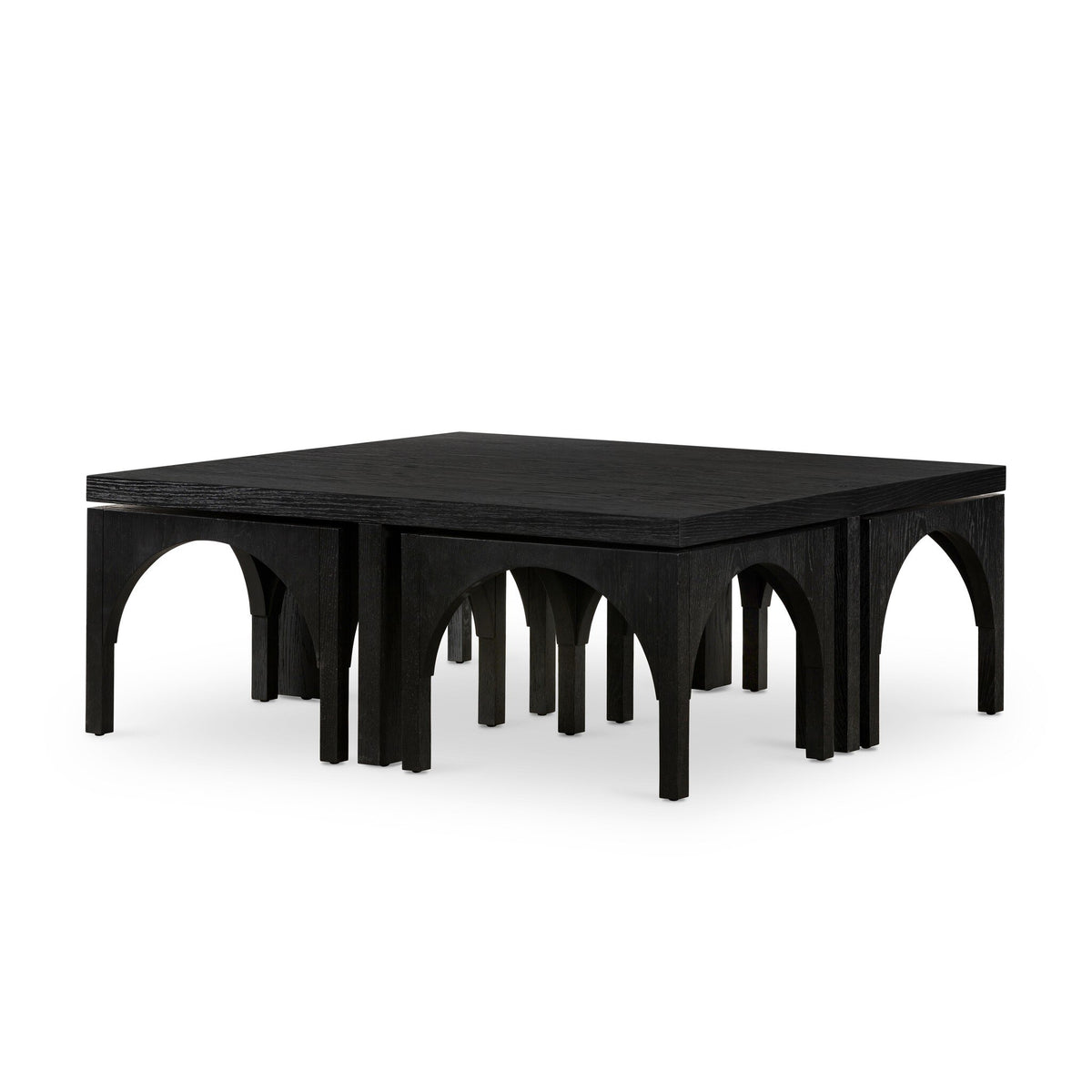 Amara Coffee Table W/Nesting Arch Stools