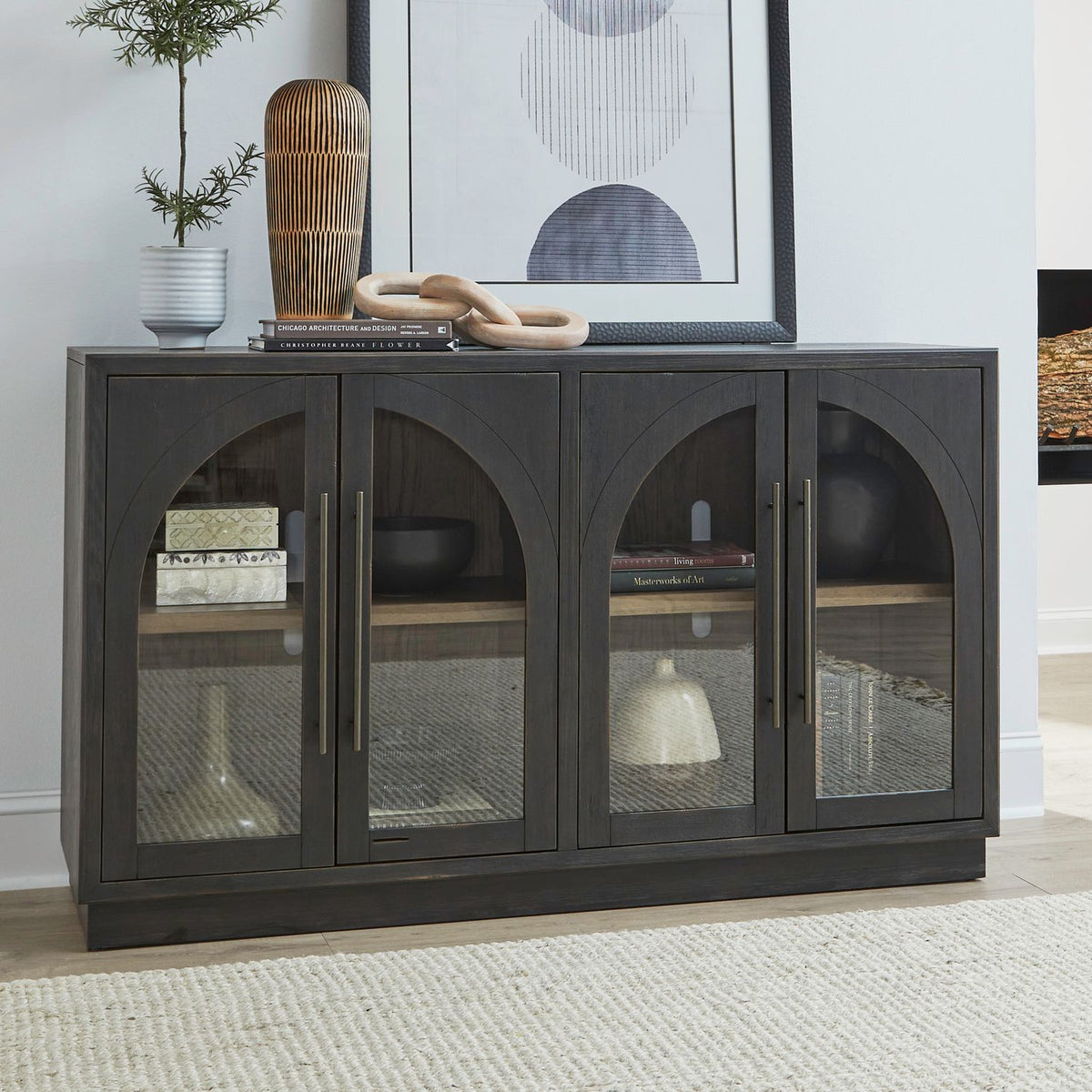 2254-AC1000 - 4 Door Accent Cabinet - Liberty Furniture